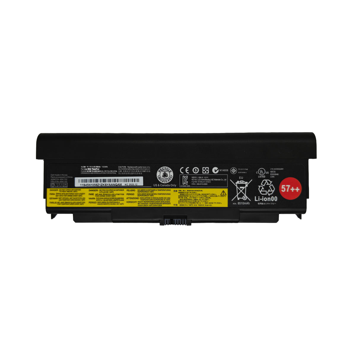 DPaibLT 45N1152 100Wh 11.1V Laptop Battery for Lenovo ThinkPad T440p T540p W540 W541 L440 L540 (8960mAh/9-Cell 57++)