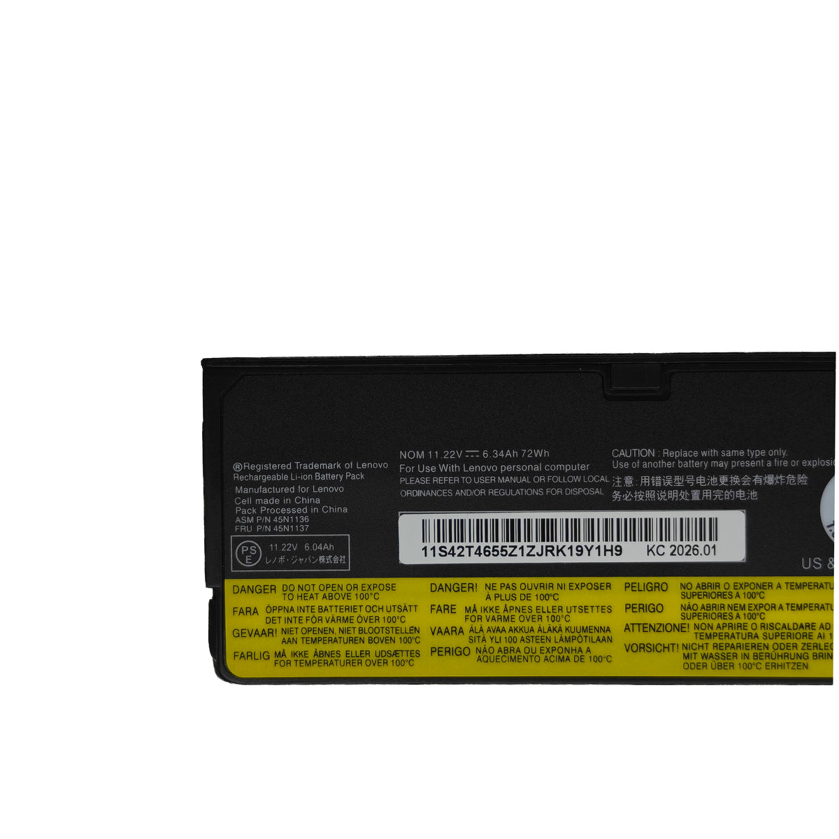 DPaibLT 45N1137 72Wh 11.22V Laptop Battery for Lenovo ThinkPad T440 T450 T460 X240 X250 (6340mAh/6-Cell)