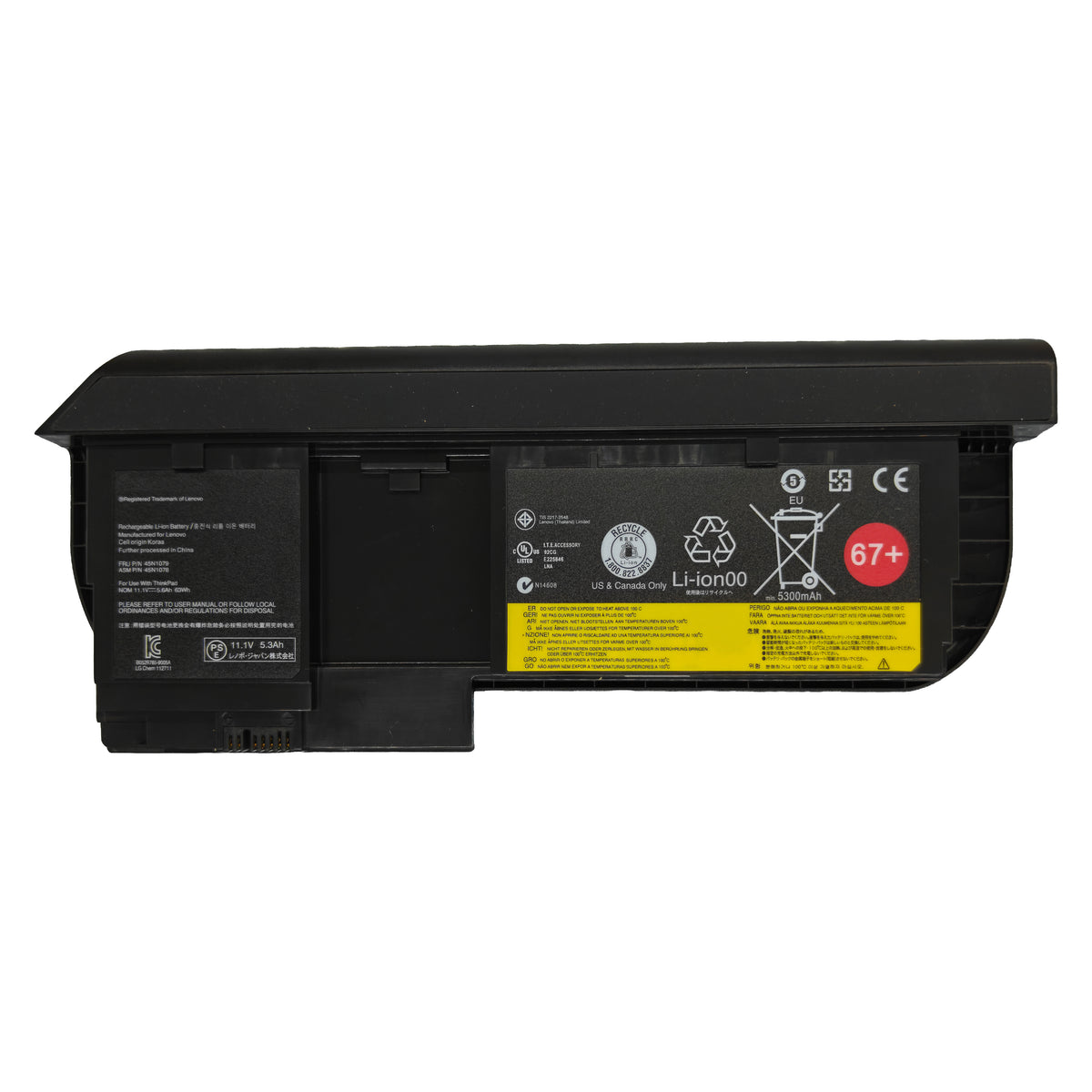 DPaibLT 45N1079 63Wh 11.1V Laptop Battery for Lenovo ThinkPad X220T X230T Tablet (5600mAh/6-Cell)