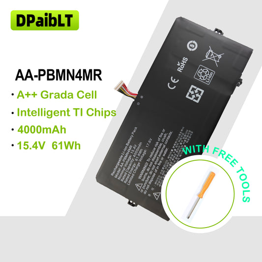 DPaibLT AA-PBMN4MR 61.6Wh 15.4V Laptop Battery for Samsung Galaxy Book Pro 13 & 360 (930XDB 935XDB NP930QDB 4000mAh)