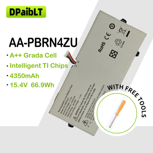 DPaibLT AA-PBRN4ZU 66.9Wh 15.4V Laptop Battery for Samsung Galaxy Book Flex & Ion (NP930QCG NP950QCG NP930XCJ NP950XCJ 4350mAh)