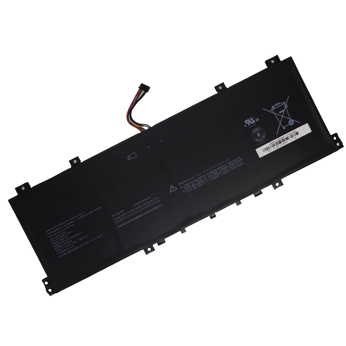 DPaibLT BSNO427488-01 56Wh 7.4V Laptop Battery for Lenovo 100S-14IBR 80R9 (7600mAh)